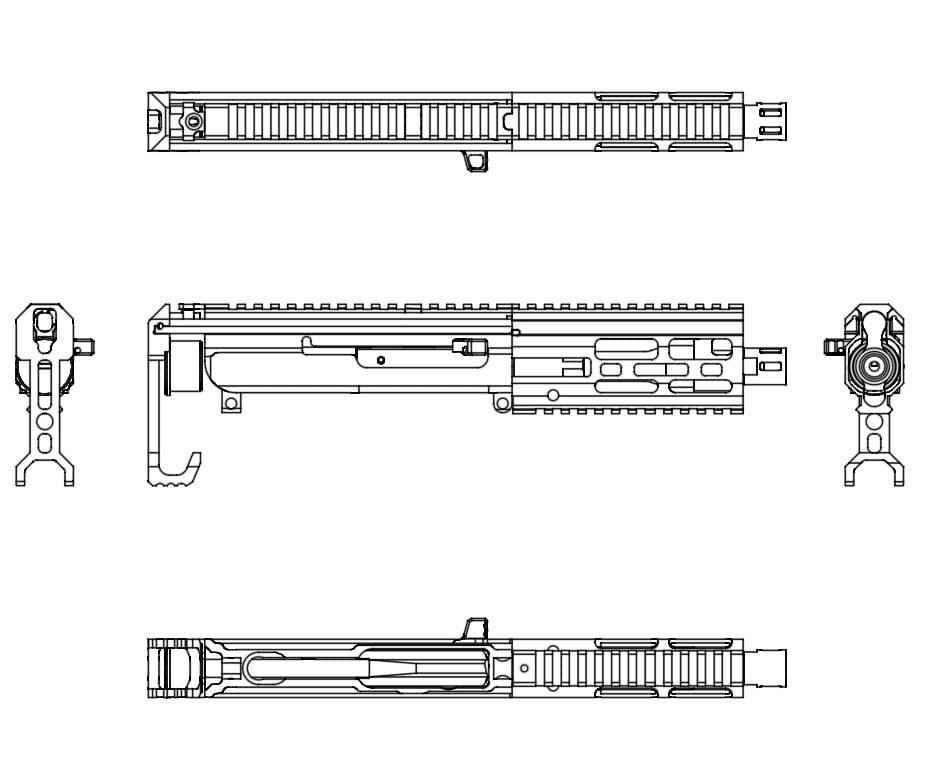 1.36 Upper Receiver Kit Schematic Drawing