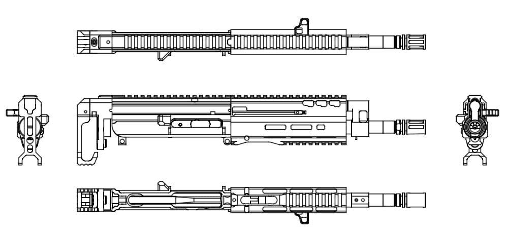 Mongoose Upper Receiver Kit Schematic Drawing