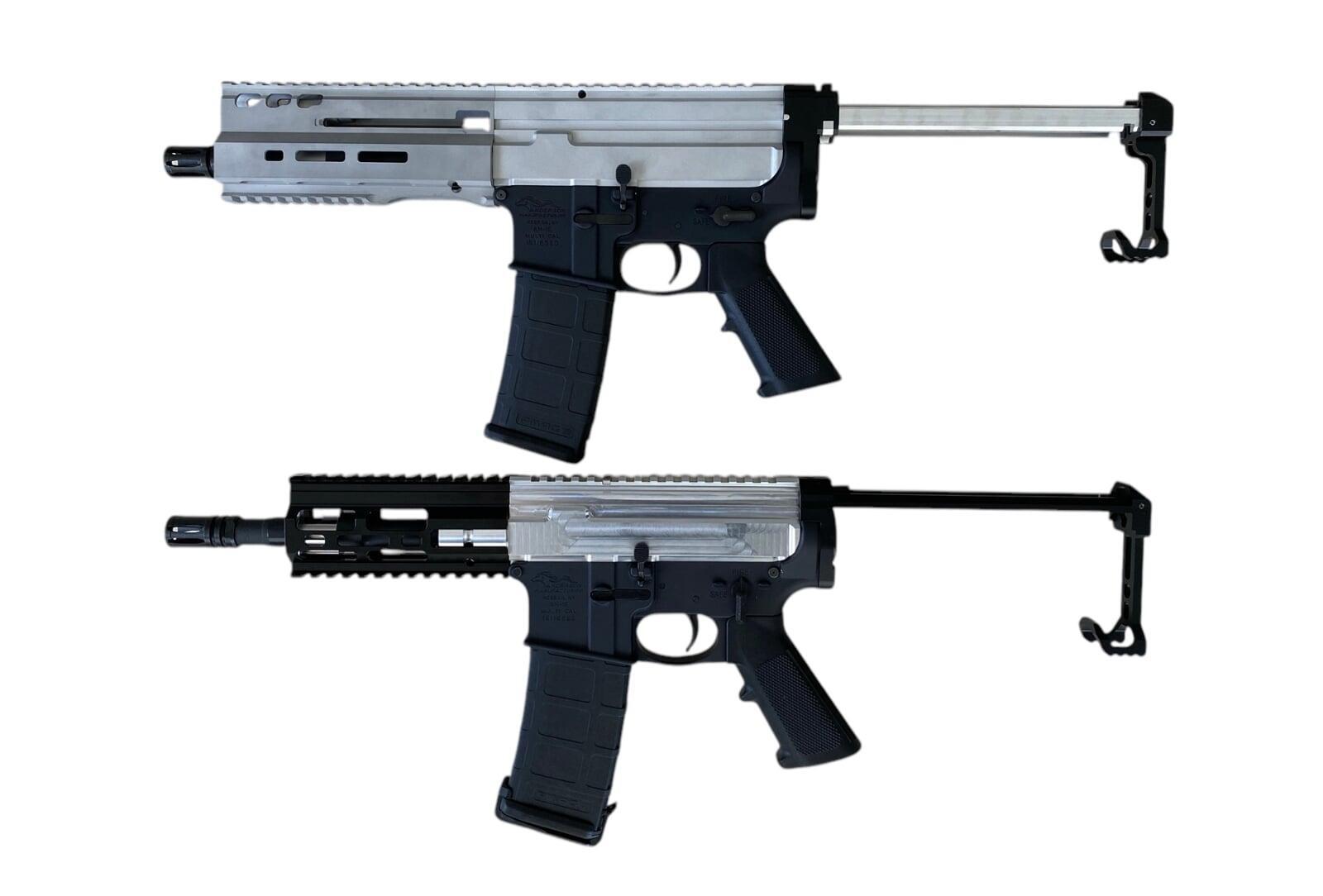 Mongoose and 1.36 with visible aluminum machined parts