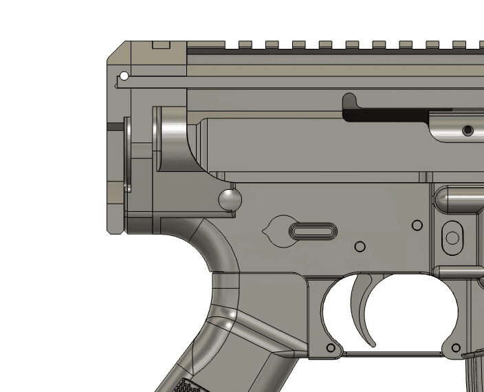 Blecher LLC Upper Kit 1.36 with Low-Profile Brace Side View