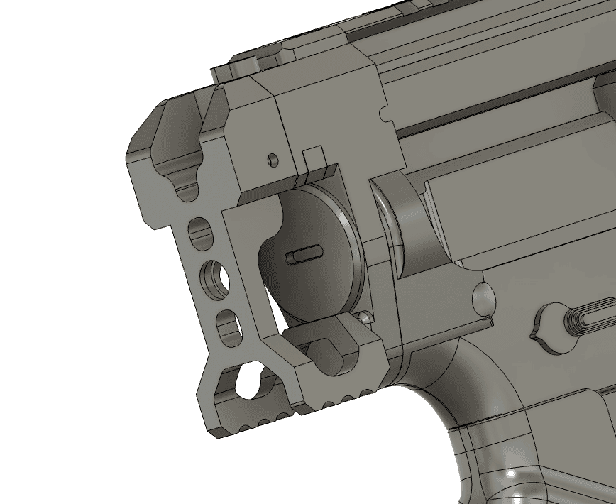 Blecher LLC Upper Kit Mongoose with Low-Profile Brace Angled View