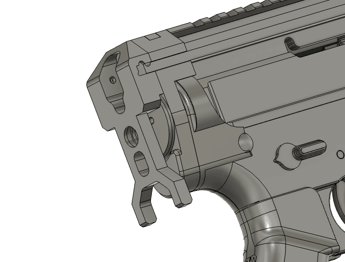Blecher LLC Upper Kit 1.36 with Low-Profile Brace Angled View