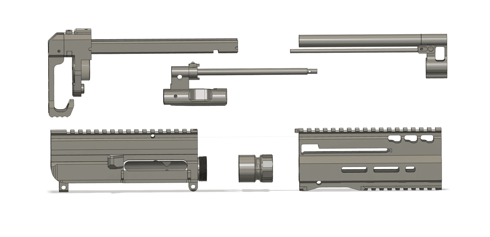 BlecherLLC Mongoose Builder's Kit, Interchangeable Barrel, AR Build
