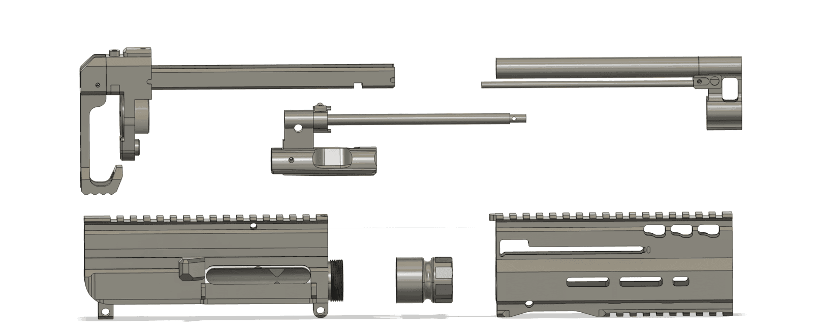 BlecherLLC Mongoose Builder's Kit, Interchangeable Barrel, AR Build