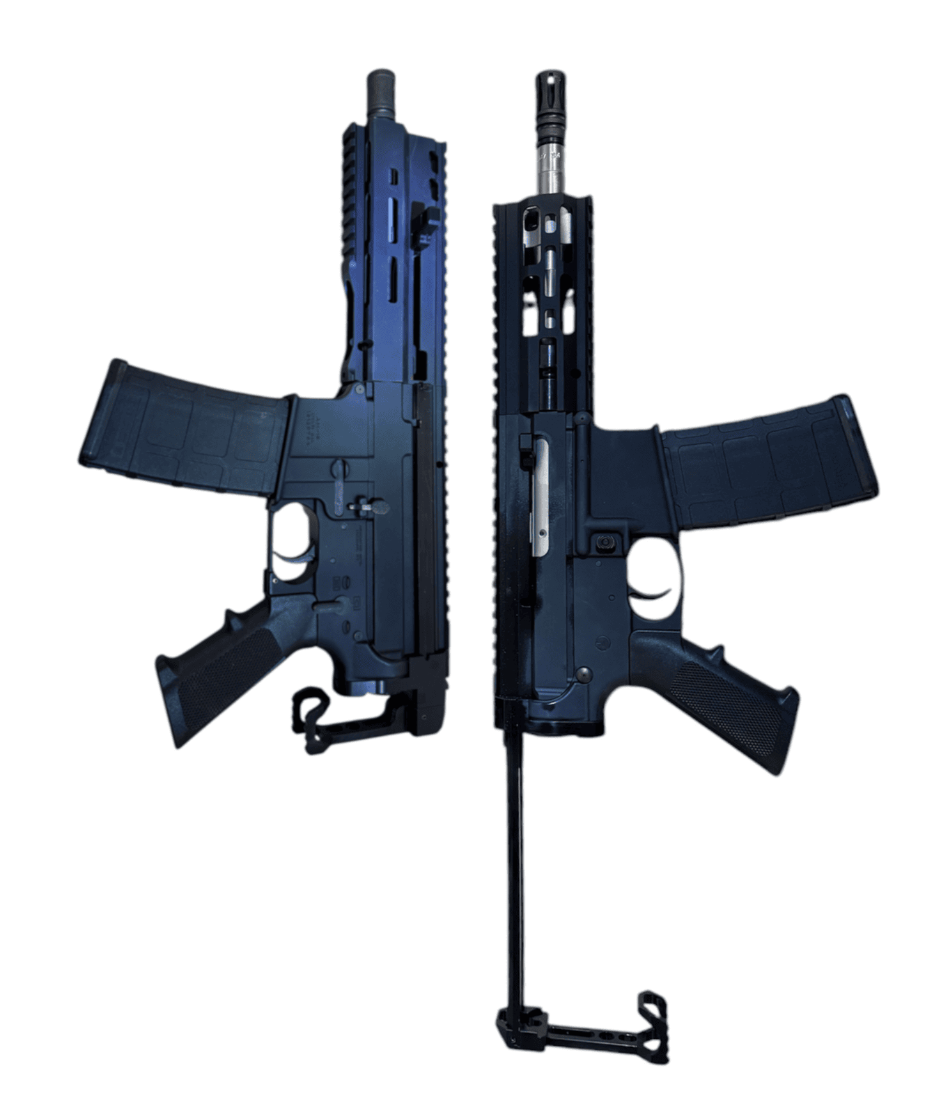 BlecherLLC Upper Receiver Kits side by side comparison, not to scale